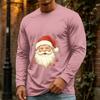 Men's Casual Christmas Long Sleeve Neck Tee