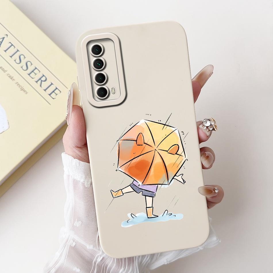 For Huawei P Smart 2021 Case Huawei Y7A PPA-LX3 PPA-LX1 PPA-LX2 Elegant Printing Soft Silicone Shockproof Phone Cases