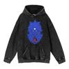Cotone Pesante Lavato Retrò, Maglione Retrò Streetwear Anime con Cappuccio 440G