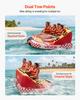 Towable Tubes for Boating, 4-Rider Inflatable Towable Tube for Boat to Pull, 308 kg Capacity Water Sports Boating Tubes - with Full Nylon Cover, Dual