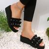 Plus Size Female Shoes 2024 Summer New Open Toe Platform Women's Slippers Outdoor Wedge Casual Ladies Slippers Sandals for Women