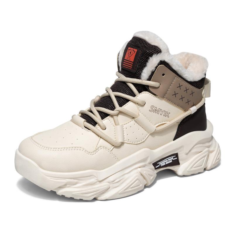 Winter high-top velvet thickened warm cotton shoes thick-soled outdoor cold-resistant snow boots casual sports shoes