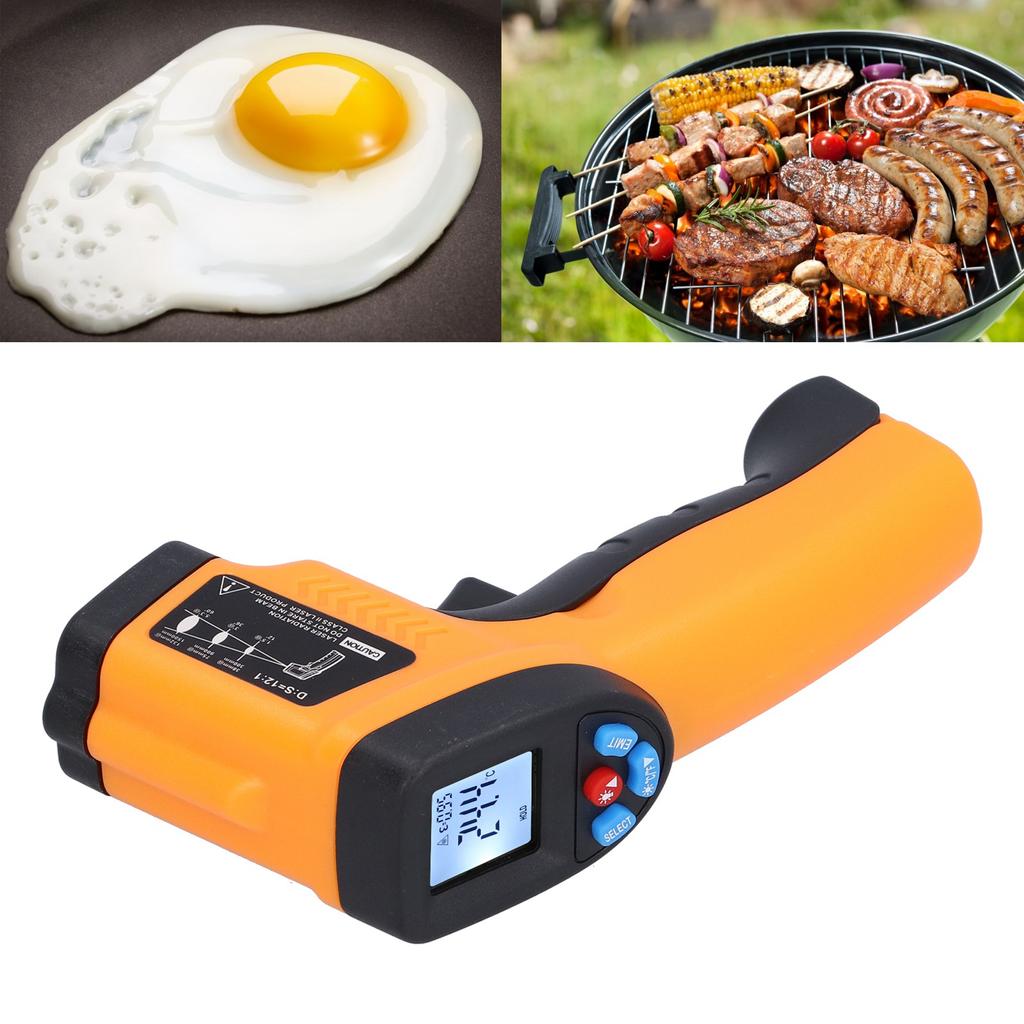 550 Infrared Thermometer Handheld Temperature Tester Digital NonContact Thermometer(Orange Yellow )
