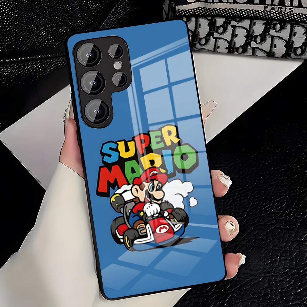 Game Super Mario Phone Case For Samsung S26 S25 Plus S20 S20 Plus S22 Ultra S23 FE S21 Plus S21 Ultra Glass Cover