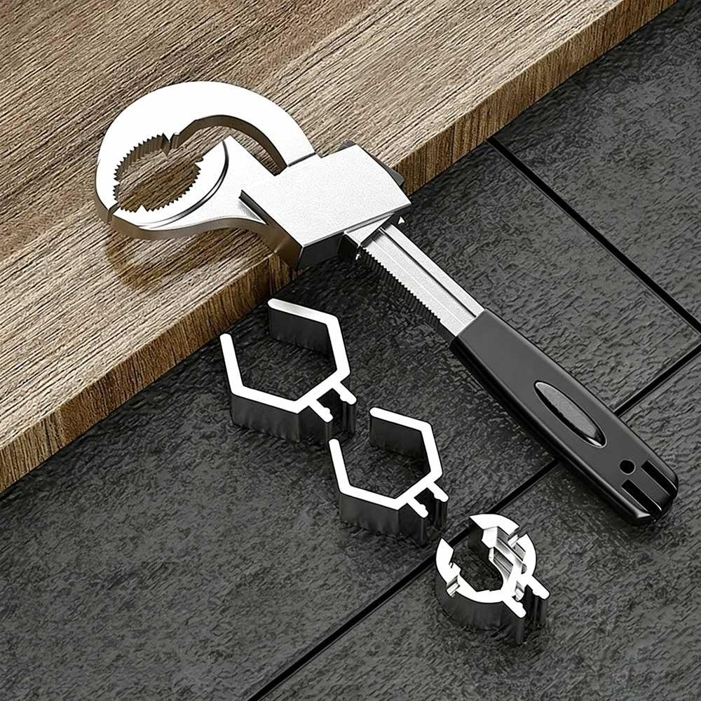 Adjustable Design Adjustable Wrench Aluminium Alloy Multipurpose Double Ended Wrench 80mm Open End Hand Tool Sanitary Ware