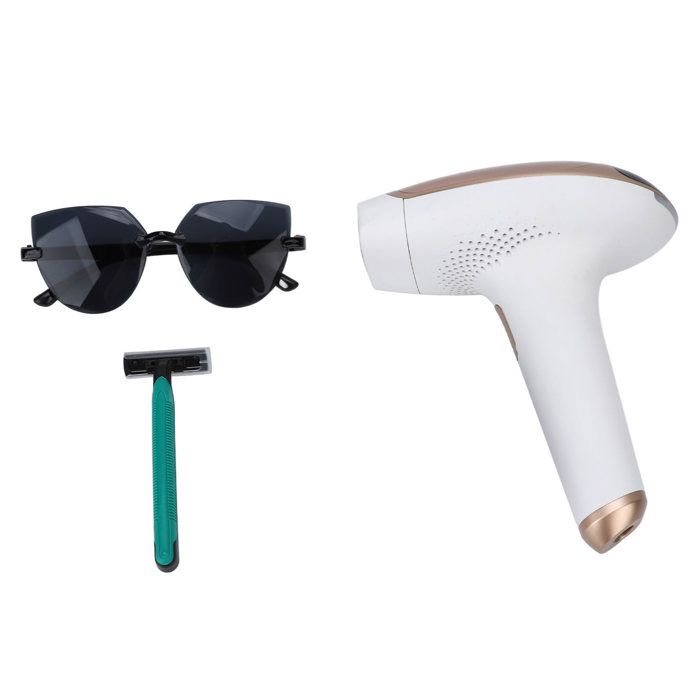 Laser hair removal device with ice mode and smart sensor