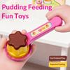 Little Bear Shape Pudding Feeding Set Simulation Early Education Lunch Box Toy for Kids Role Play Pretend Play