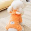 Fleece Dog Jumpsuit Kitten Puppy Warm Clothes Cute Bear Ears Girls Dog Coat Chihuahua French Bulldog Bichon Clothing Pet Pajamas