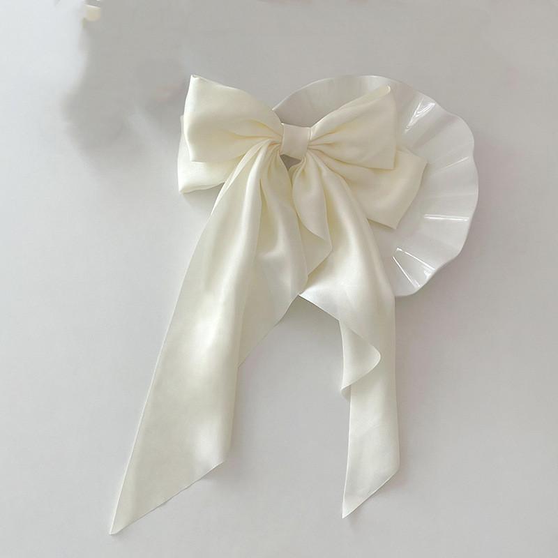 1 Stück Neue Koreanische Mode Bogen Haarnadel Einfarbig Elegante Haarspangen Kopfbedeckung Mädchen Kinder Haarschmuck