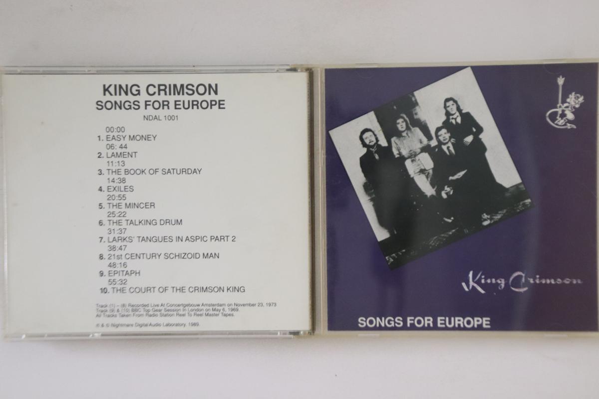 

CD KING CRIMSON - Songs For Europe NDAL1001 Nightmare Digit Japan Rock Used