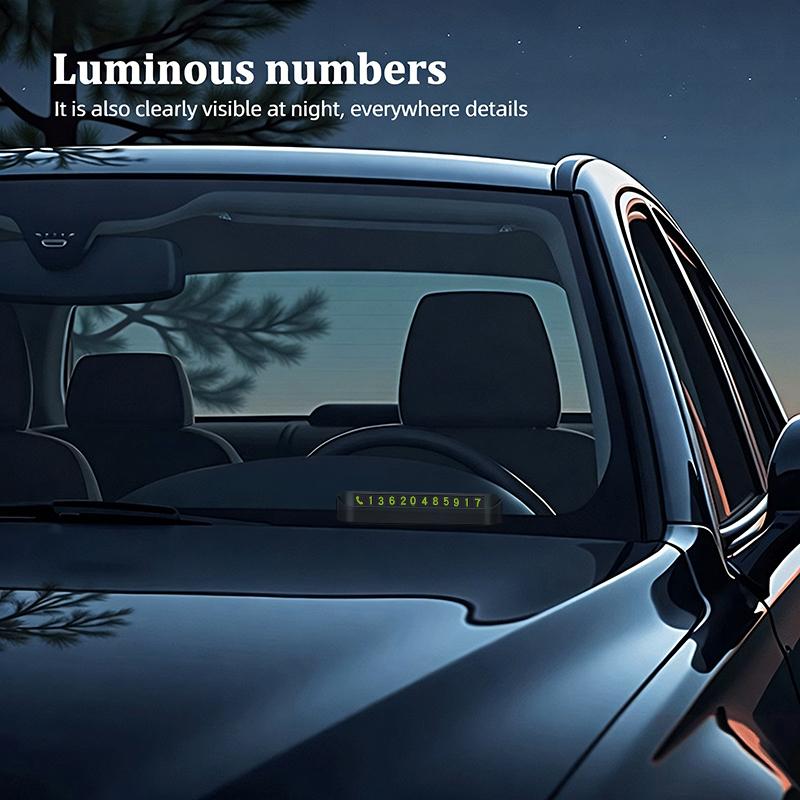 Car Temporary Parking Card Auto Emblem Phone Number Card Plate Sticker For Tesla Model Y Model 3 Model S Model X Roadster SpaceX