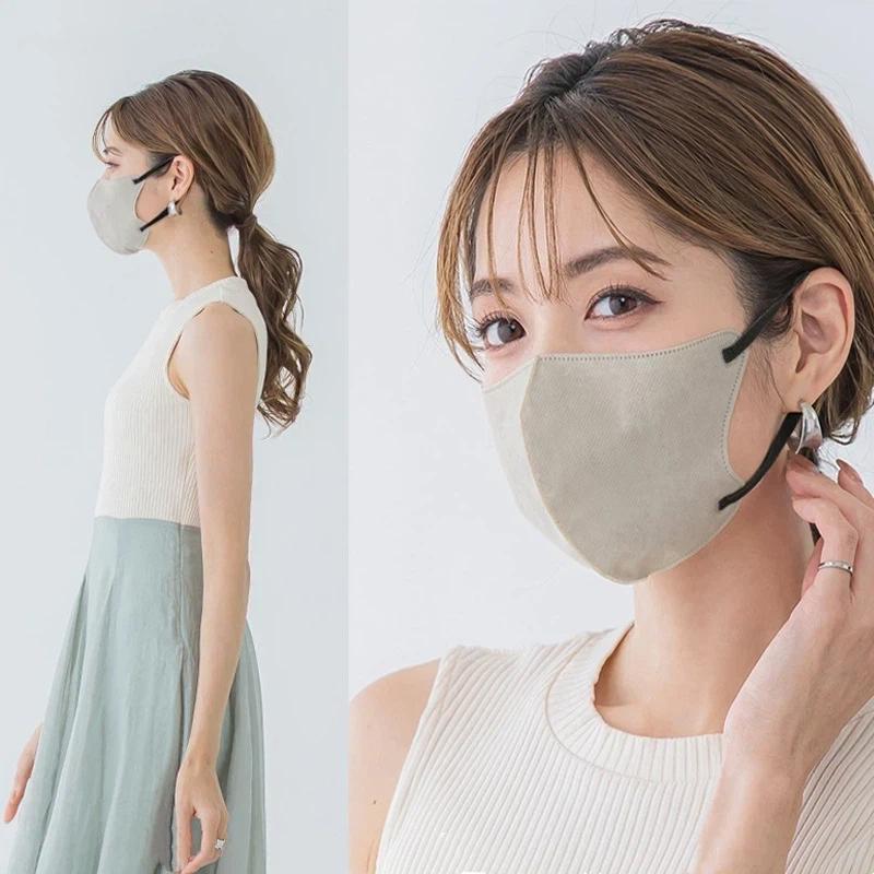 100Pcs Face Masks Japanese Style 3D Face Mask Adult Disposable Breathable Masks
