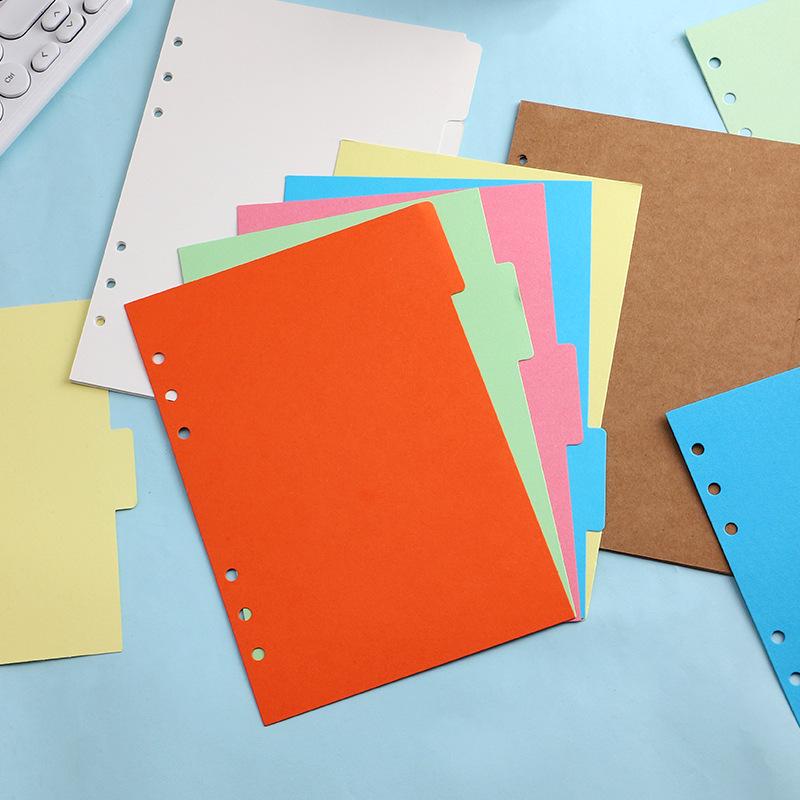 Colorful A4/B5 Loose-leaf Divider Pages for Notebooks, Universal & Customizable Index Pages