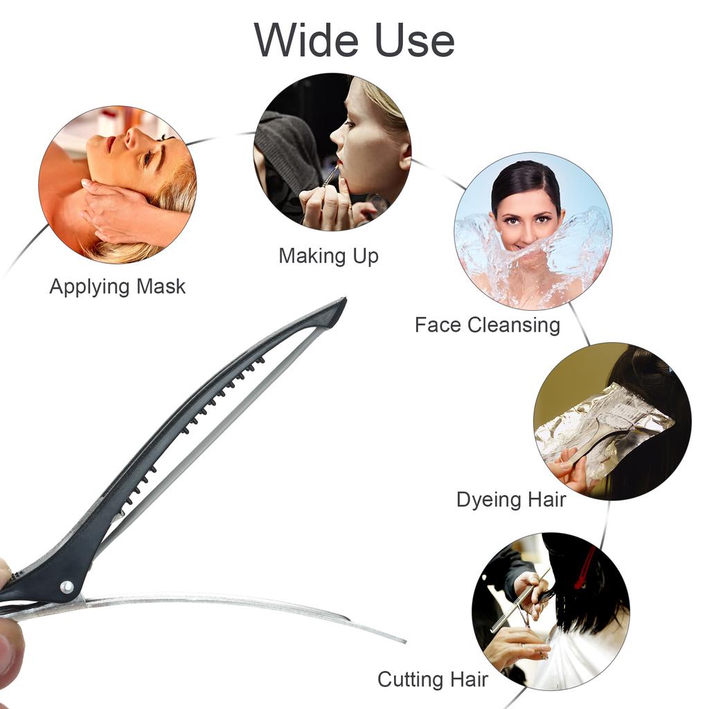 12 Stück Entenschnabel Clips Aus Edelstahl – Profi-Haarspangen Für Friseure & Stylishes Halten