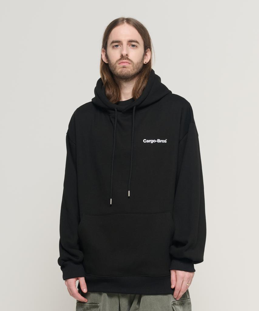 Lettering Point Oversized Hoodie (Black)