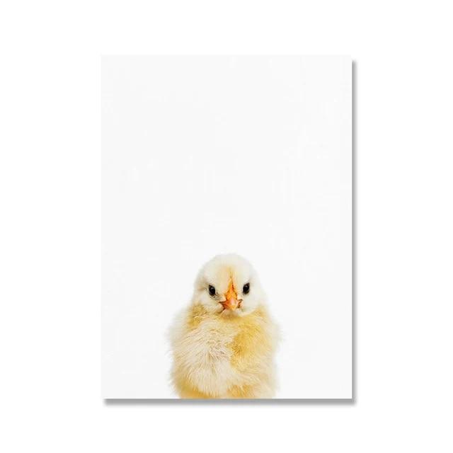 Towoto Baby Animal Print Nordic Poster Minimalist Canvas Painting Safari Pepinieră Artă de perete Copii Baby Room Decoration Pictures No Frame