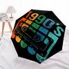 1PC Musical Mixtape Umbrella Portable Folding Umbrella Iron Frame Hole Bone Structure Outdoor Home Umbrella A9