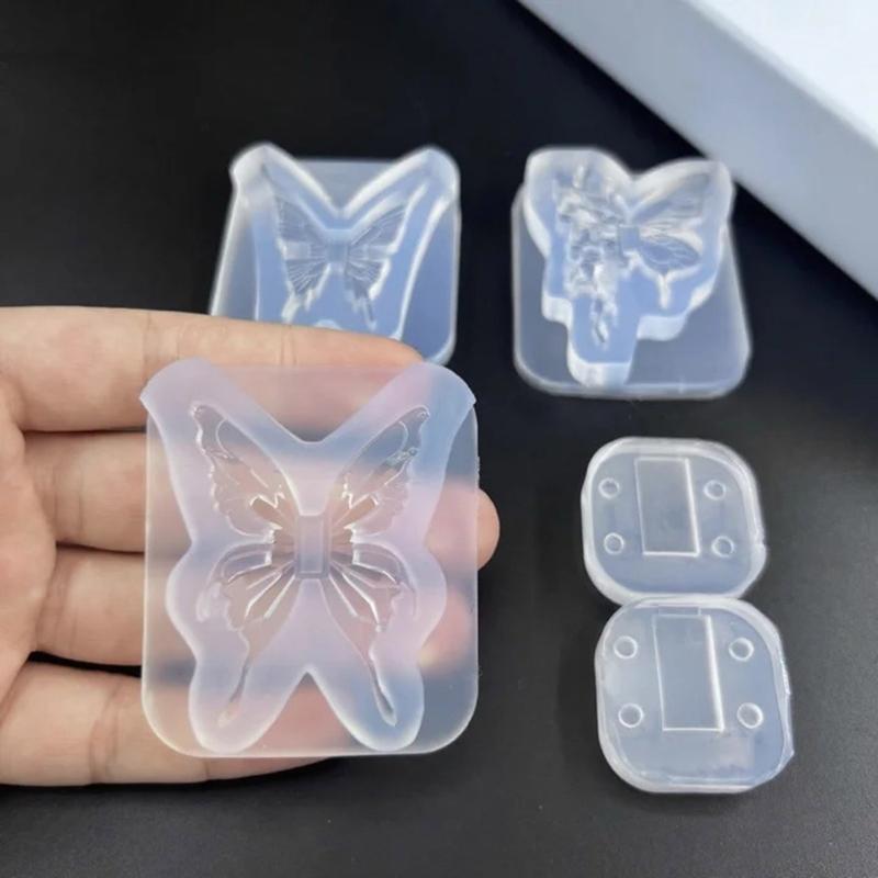 High Elasticity Butterfly Shaped Silicone Mold For Nail Extension And Creative Jewelry Making Accessories