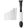 11Pcs Hand Twist Drill Various Drilling Bits Tool Set Kit for Wood Plastic Rubber
