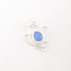 Dark Blue Cat's Eye Gemstone 925 Sterling Silver Jewelry Handmade Chain Pendant PP-38-46