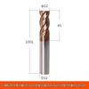 Taiwan 60° Tungsten Carbide 4-Flute Coated End Mill for Steel CNC Machining
