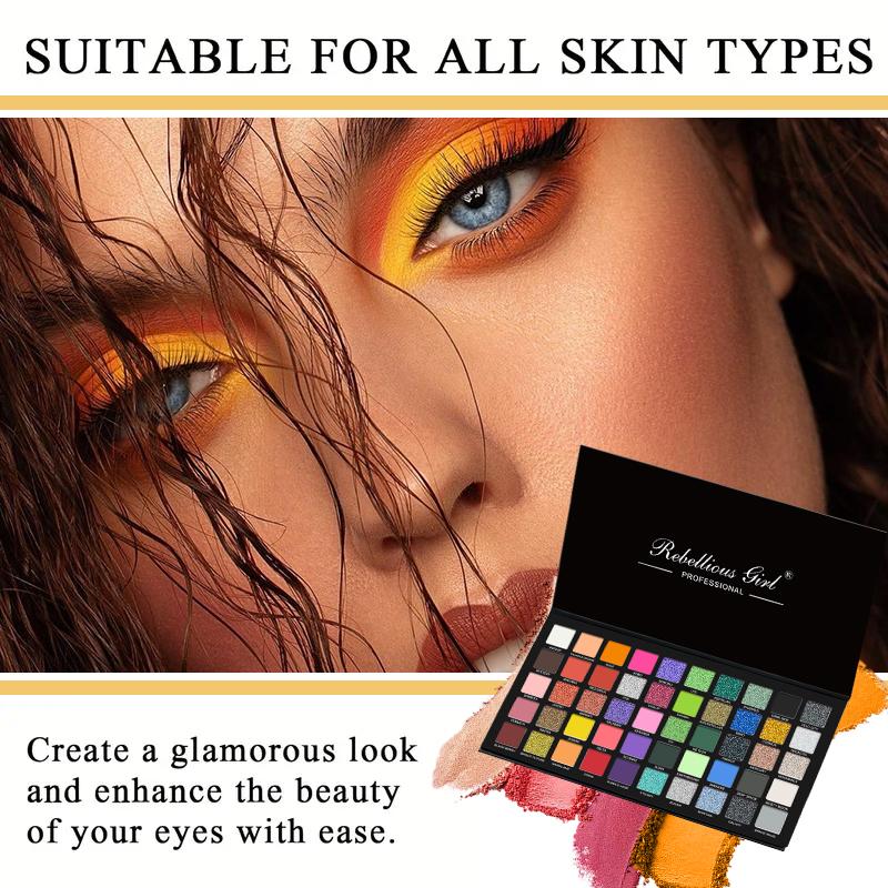 50 Colors Eyeshadow Palette Matte Shimmer Bright EGlitter Metallic Rainbow ye Shadow Makeup Pallet High Pigment Waterproof Stage Cosplay Makeup