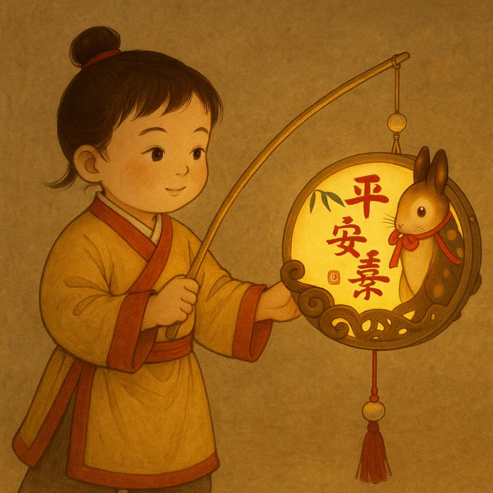 Chinese Middle Autumn Festival Lantern Paper Rabbit Lantern  Women Children