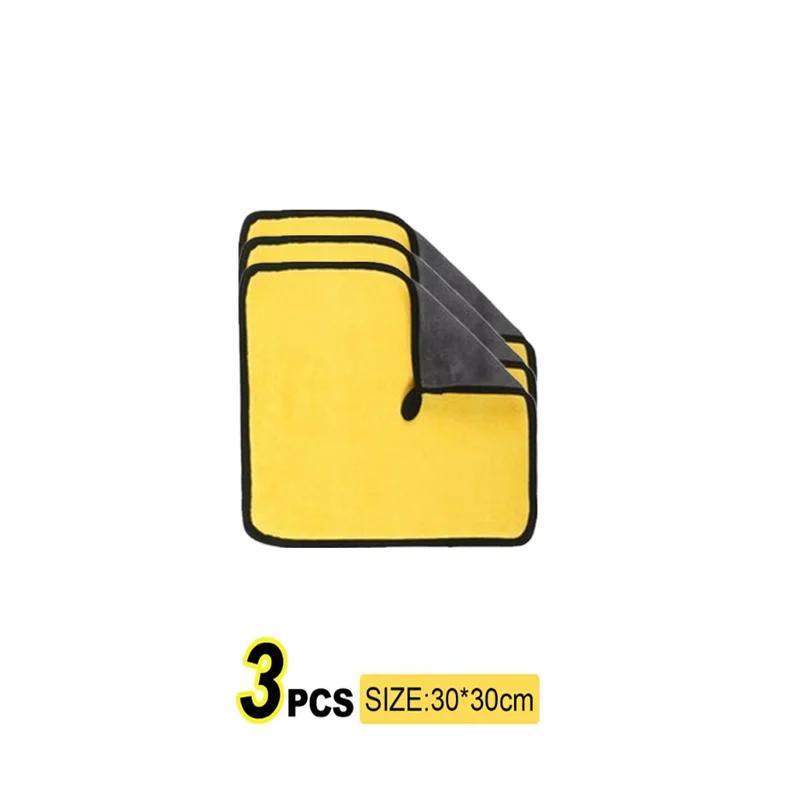 Microfiber Car Washing Towel 400GSM Thicken Double-Sided Coral Velvet Clean Towels High Water Absorption Car Wash Drying Cloth