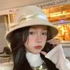 Hepburn Celebrity Style Wool Woolen Small Brim Basin Hat Women's Autumn and Winter Top Hat Simple and Elegant Bow Bucket Hat