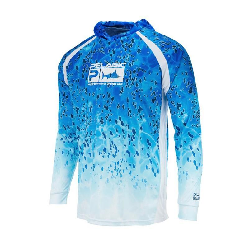 PELAGIC Long-sleeved Hooded Fishing Suit Breathable Quick-drying Sunscreen Ice Silk Luya XXL