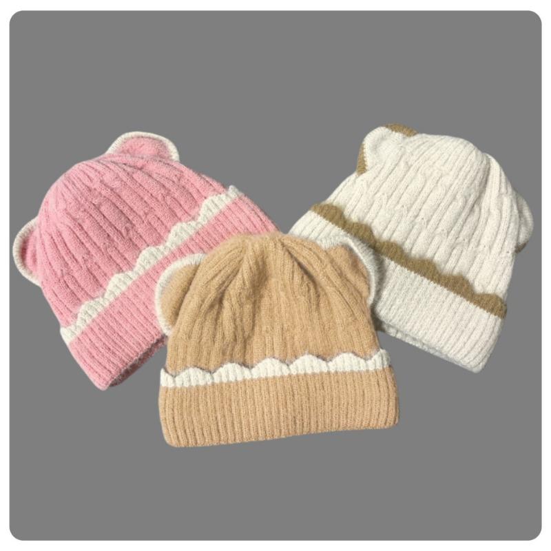 Women S Knit Hat With Panda Ears Warm Cute Korean Japanese Style