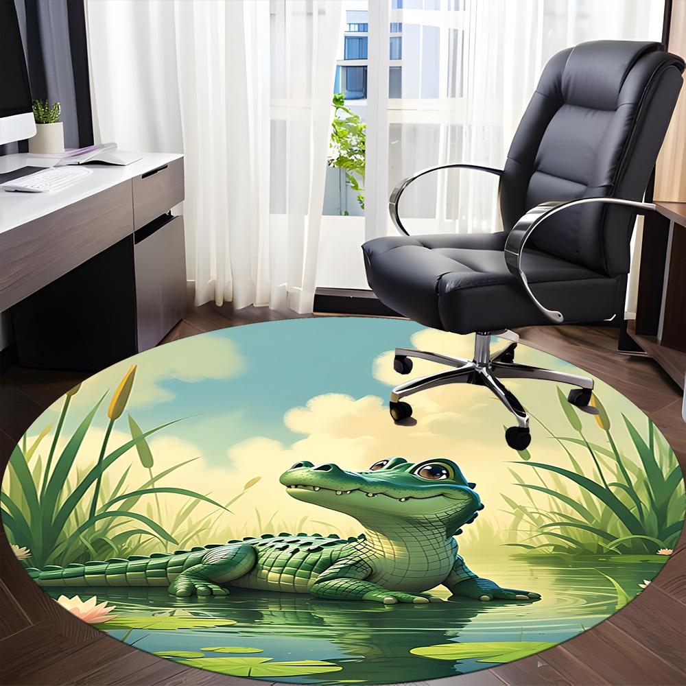 1pc Alligator Pond Chair Carpet for Office Machine Washable Rug for Office, Good Gift for Family or Friends yy251225180