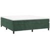 3144702 vidaXL Lit à sommier tapissier et matelas Vert foncé 200x200cm Velours