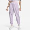 Nike Solid Color Large Logo Elastic Waist Cuffed Sports Pants Women bottoms Purple DM6184-530