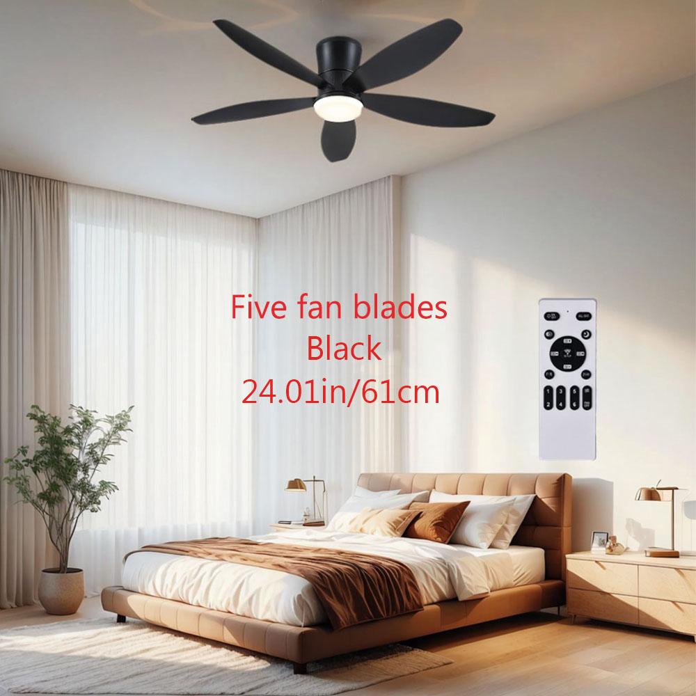 Fernbedienung sechs Geschwindigkeiten variable Beleuchtung dreifarbige Lichtwechsel Nordic Schlafzimmer Deckenventilatorlampe