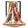 Satin Silk Square Scarf Women High Quality Shawl Flower Neckerchief Ladies Headband Hair Bands Print Foulard Hijab Wraps Bandana