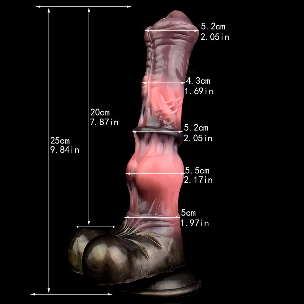 YOCY Knoten Pferde Penis Anal Dildos Vaginal G-Punkt Stimulator Tierischer Penis Silikon Anal Plug Sexspielzeug für Frauen Männer Masturbator