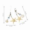 Ocean Sea Series Starfish Shell Keychain Ornaments Fish Pendant Beach Style Keychain  Key Decor
