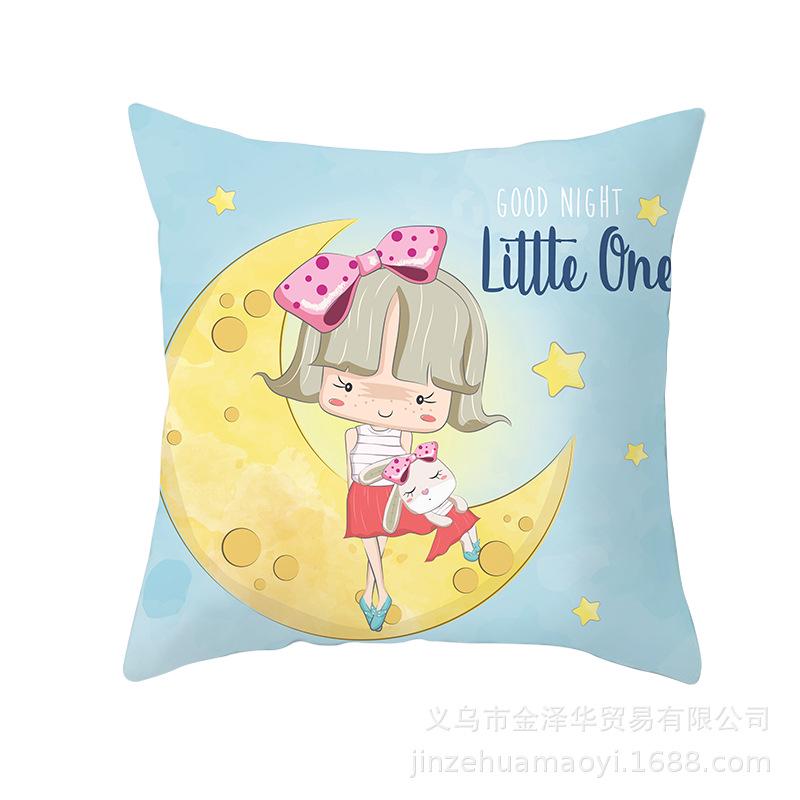 Cute Animal Cartoon Print Pillow Cover Shopee Home Supplies Car Sofa Cushion Cover
