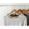 tops Women's Korean Fashion Tops Cut and Sew Long Sleeve Cropped Short Length Slim Stretch Plain Solid Color Affordable Simple Feminine Casual Autumn
