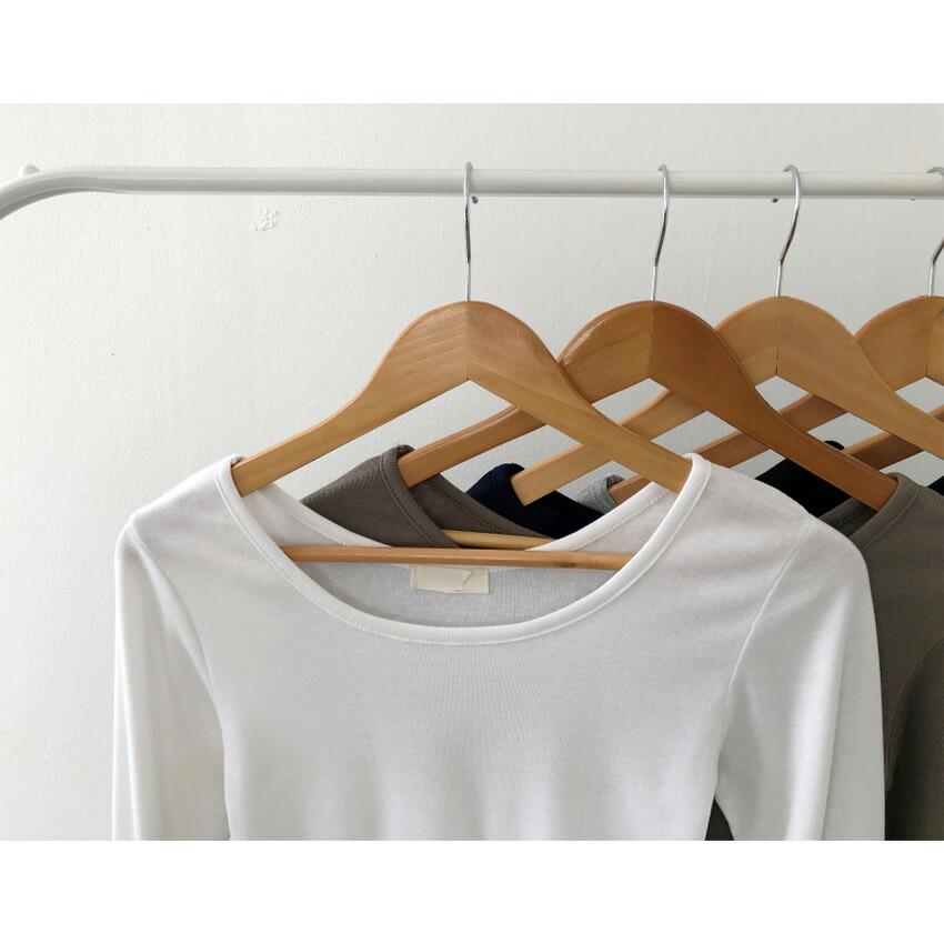 tops Women's Korean Fashion Tops Cut and Sew Long Sleeve Cropped Short Length Slim Stretch Plain Solid Color Affordable Simple Feminine Casual Autumn