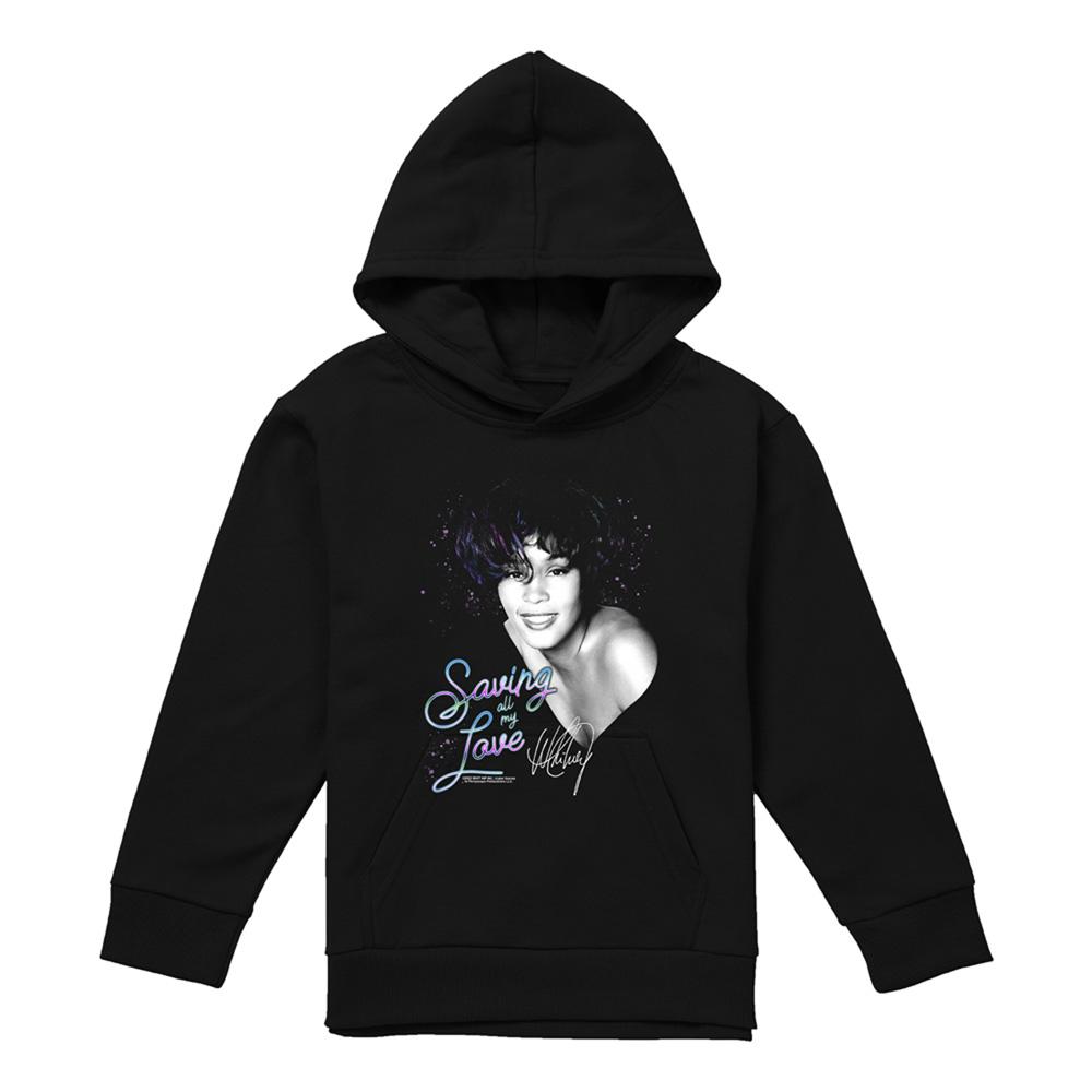 Whitney Houston Childrens/Kids Saving All My Love Heather Pullover Hoodie