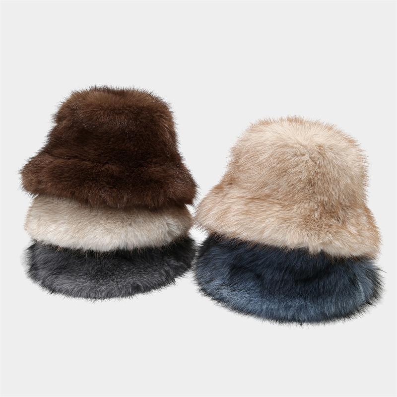 New Thicken Faux Fur Winter Warm Ear Protection Bomber Hat Outdoor Russian Windproof Anti-cold Furry Earflap Hat For Skiing