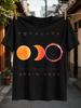 Spain 2026 Eclipse neon pink total solar eclipse phases with sk astronomy travel typography Unisex  Unisex All T-Shirt