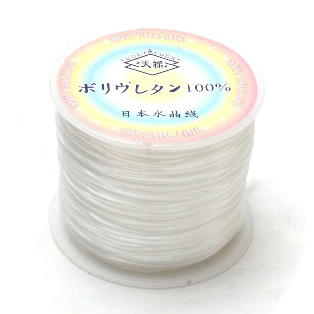Operon Rubber Hard to Commercial 70m Power Stone Rubber Cord Threading Wire Instruction OVER-9 Cord, Break, White, Use, Roll, Bracelet, [Includes &