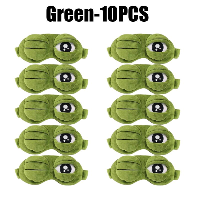 3D Frog Sleep Mask Natural Sleeping Eyeshade Women Men Creative Cartoon Soft Portable Blindfold Travel Office Eyepatch