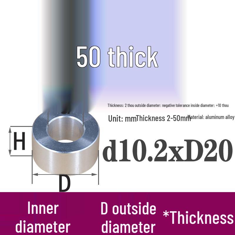 Außen-Ø 20mm Aluminiumlegierung Flache Unterlegscheibe Abstandshalter mit M6/M8/M10/M12 Innenloch - Metallwellenbuchse Isoliersäule.