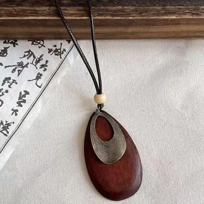 Wooden Pendant Necklace