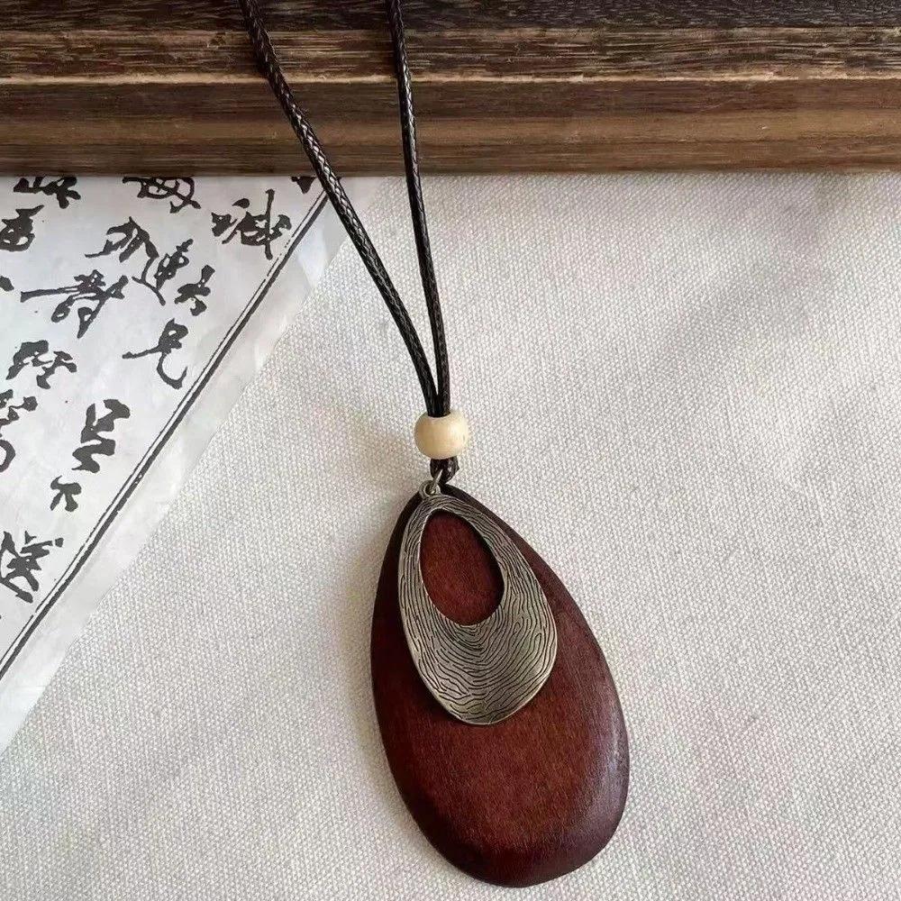 Holz Anhänger Halskette