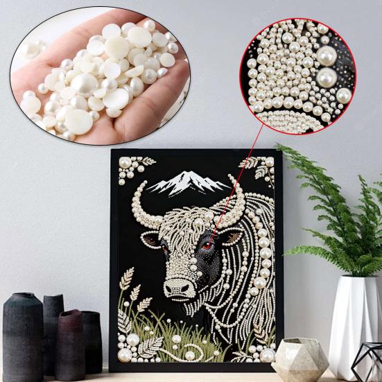 Faux Pearl Painting Kit 3D Pearl Painting Art Craft Animal Designs DIY Mosaic